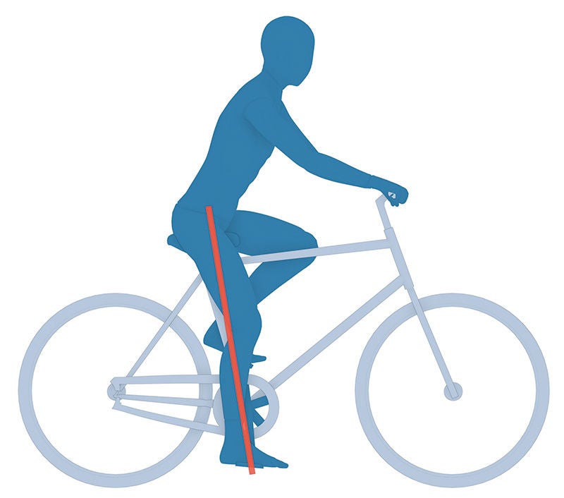 Illustration mit Mensch auf Fahrrad