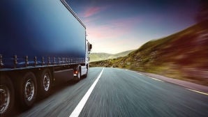 LKW während der Fahrt