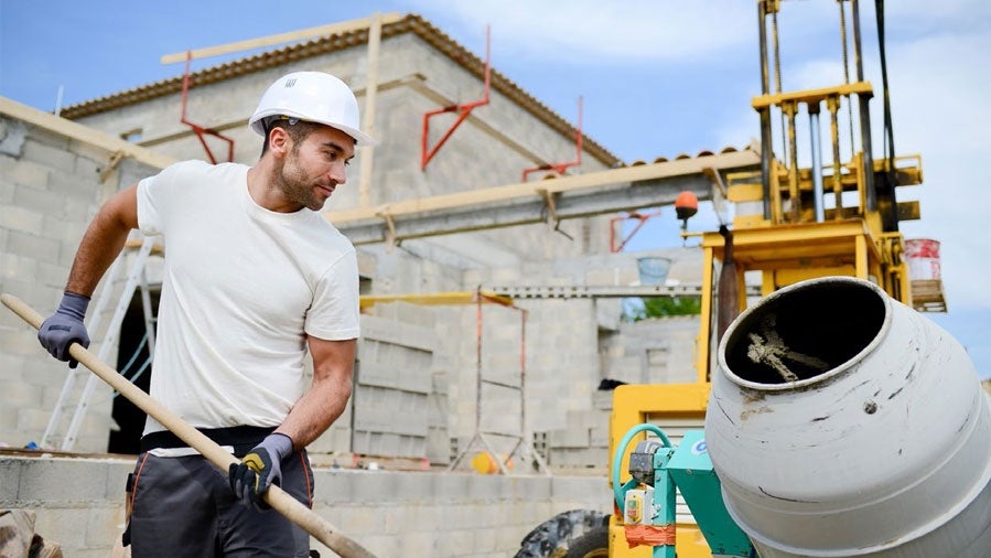 Arbeiter auf einer Baustelle