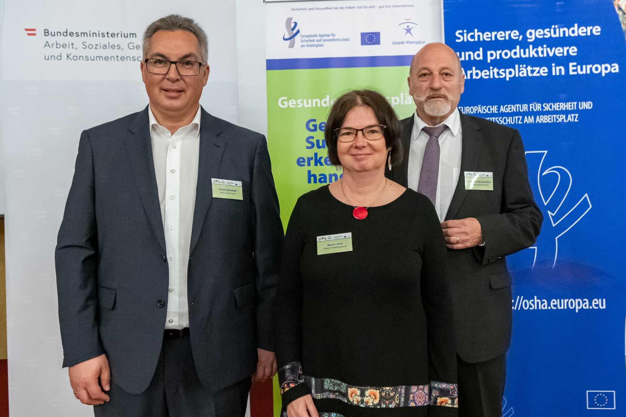 Gruppenbild von Robert Schneider, DI Marion Jaros und Johannes Gschwandtner