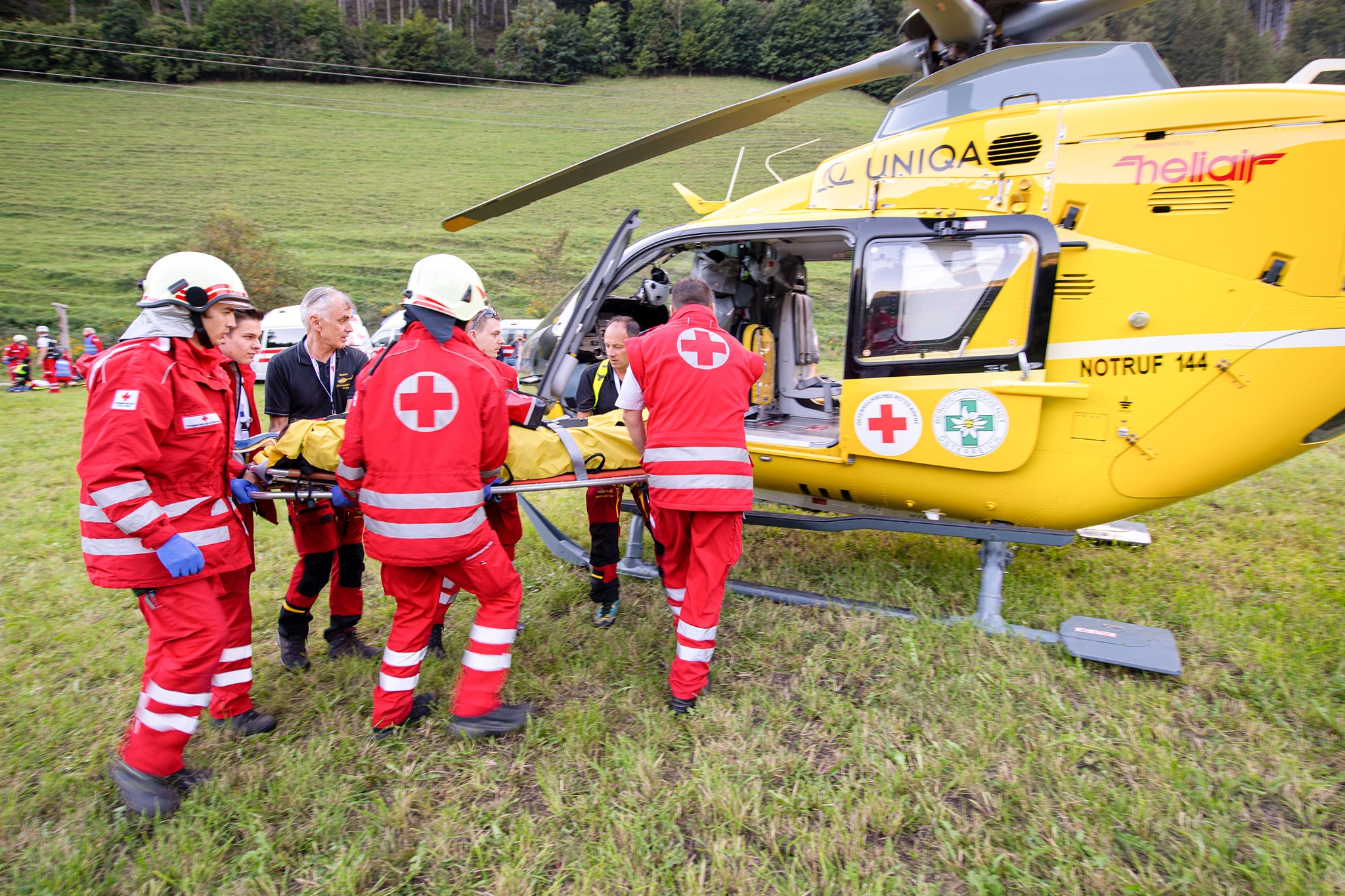 Abtransport per Hubschrauber