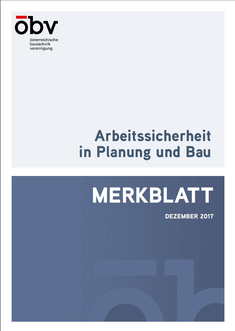 Merkblatt Arbeitssicherheit in Planung und Bau