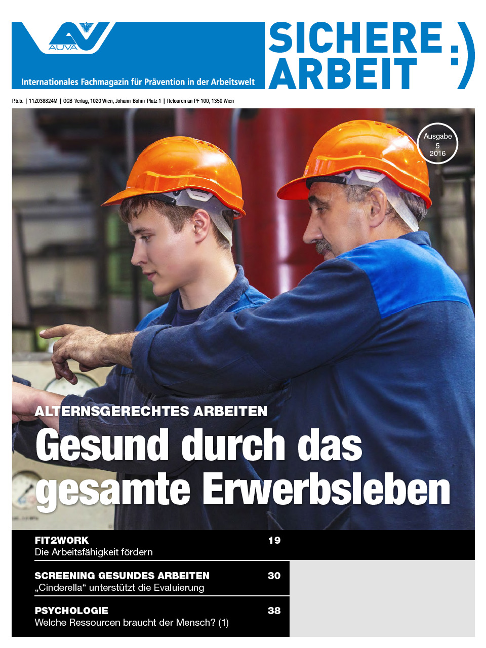 Sichere Arbeit Ausgabe 5 2016