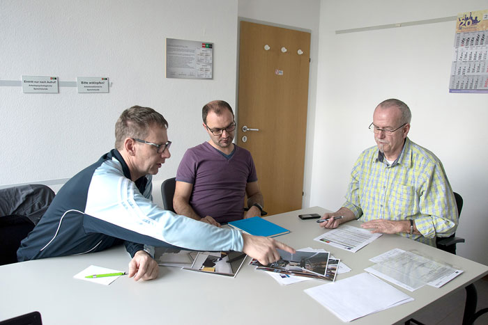 Thomas Wagner, Stefan Rösslhumer und Rudolf Forstner bei der Arbeit