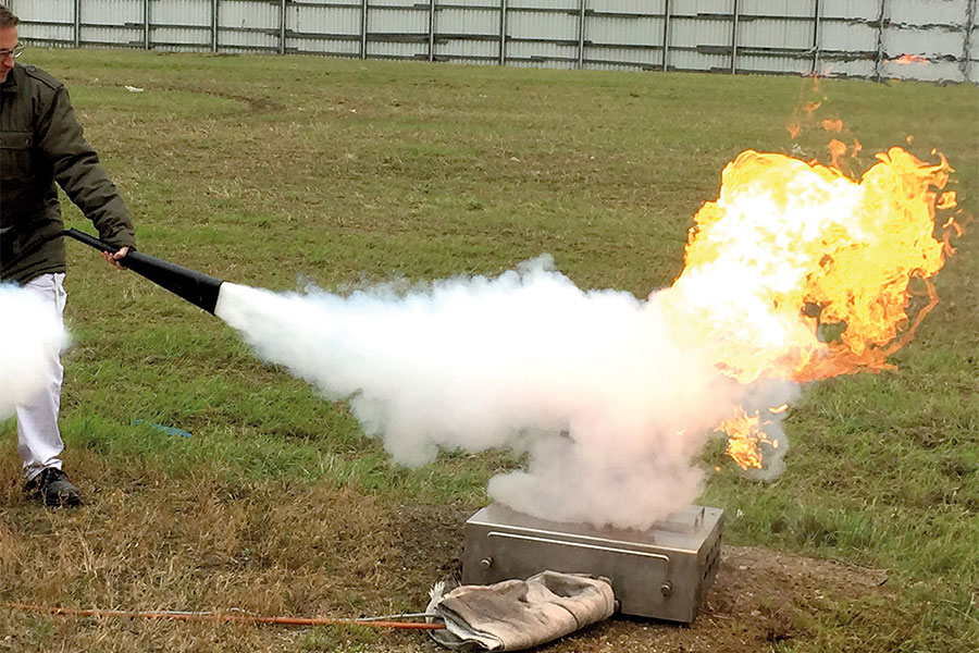 Feuerlöschtraining