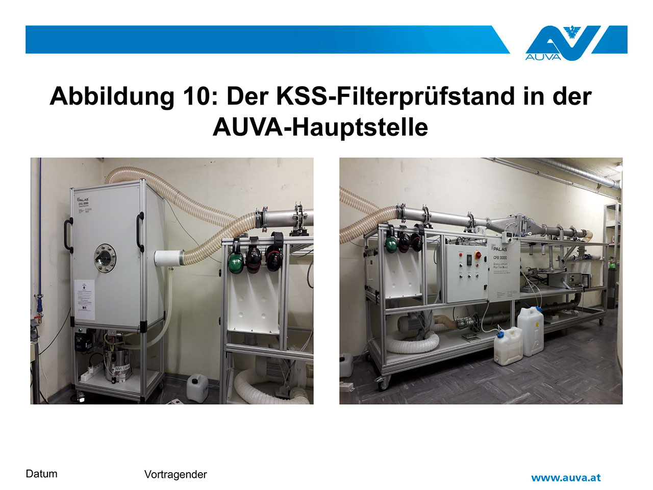 Abbildung 10: Der KSS-Filterprüfstand in der AUVA-Hauptstelle
