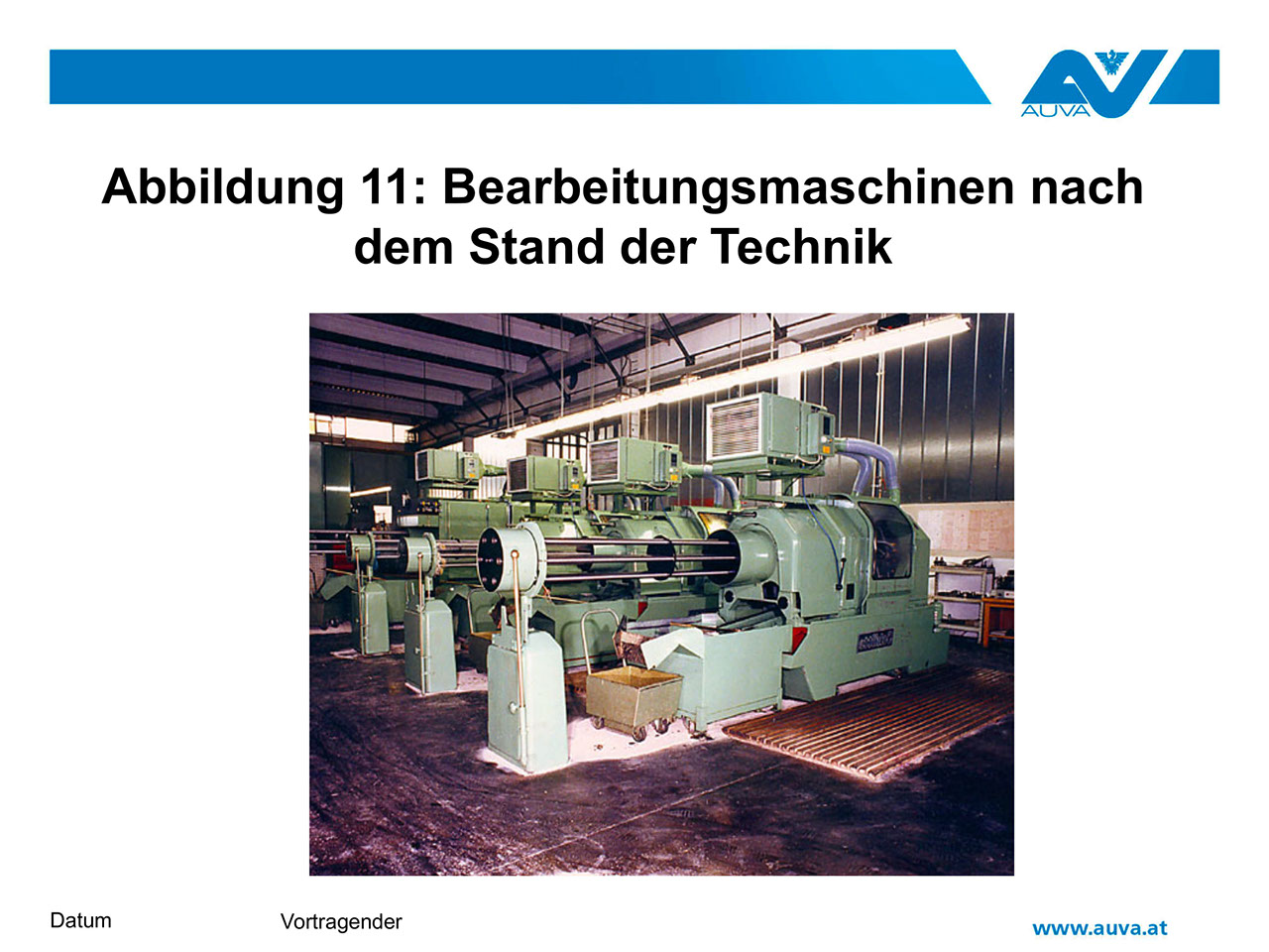 Abbildung 11: Bearbeitungsmaschinen nach dem Stand der Technik